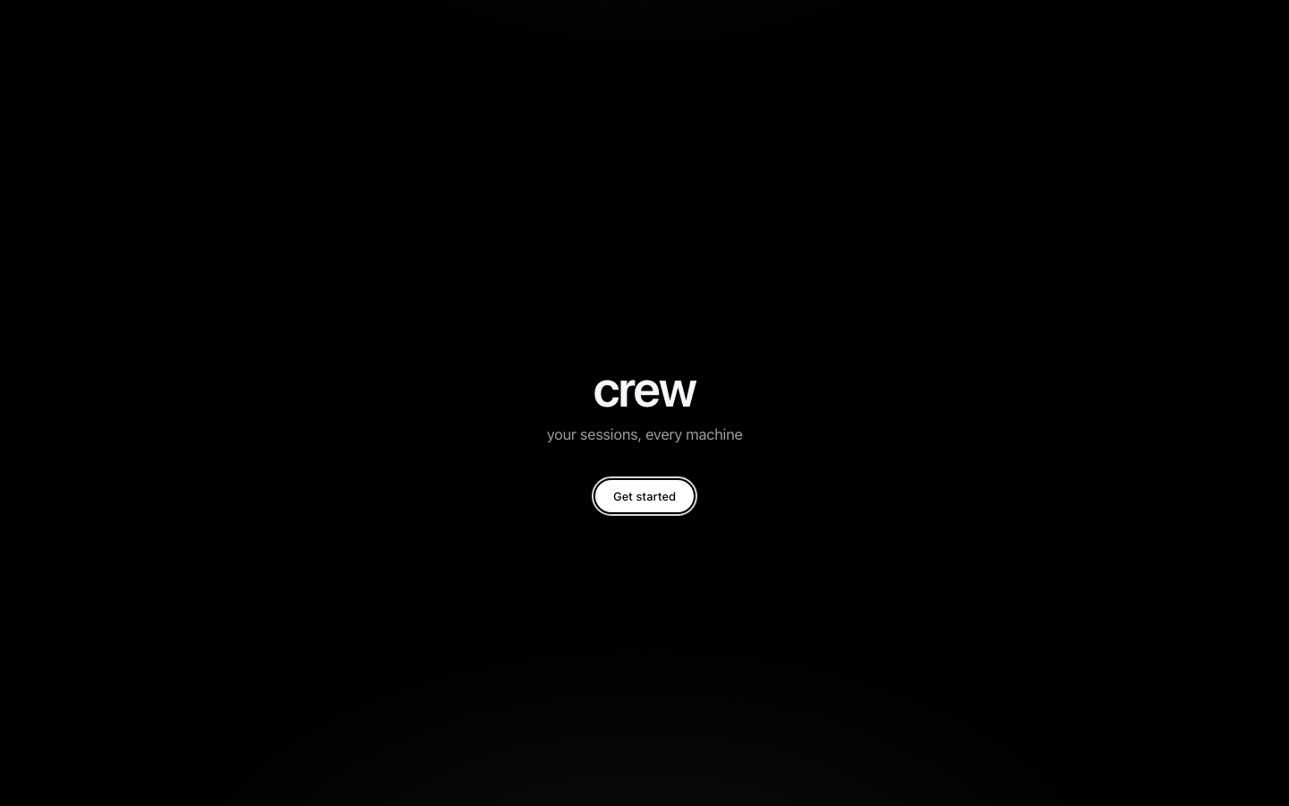 The first run: crew lists the git checkouts it found, each ticked, with the commands it will run